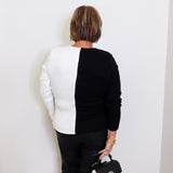 Colorblock Satin Bow Top