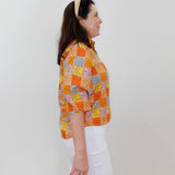 Blouson Sleeve Button Front Shirt - TresChicTexas