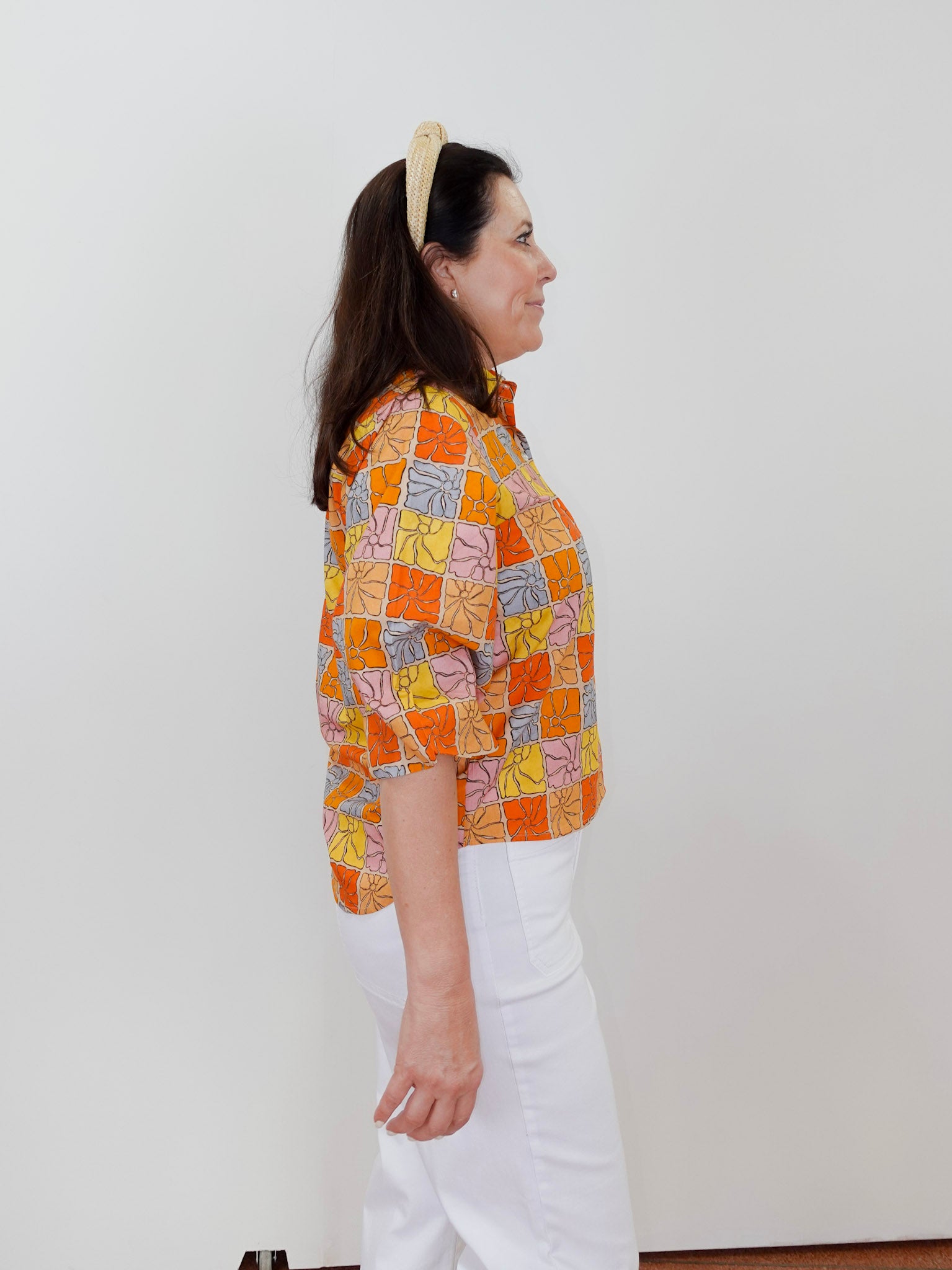 Blouson Sleeve Button Front Shirt - TresChicTexas