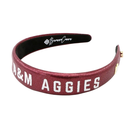Game day Texas A&M thin headband in maroon by Brianna Cannon