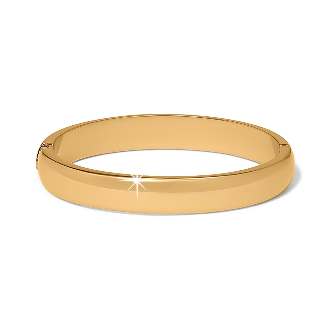 Gold bracelet on a white background