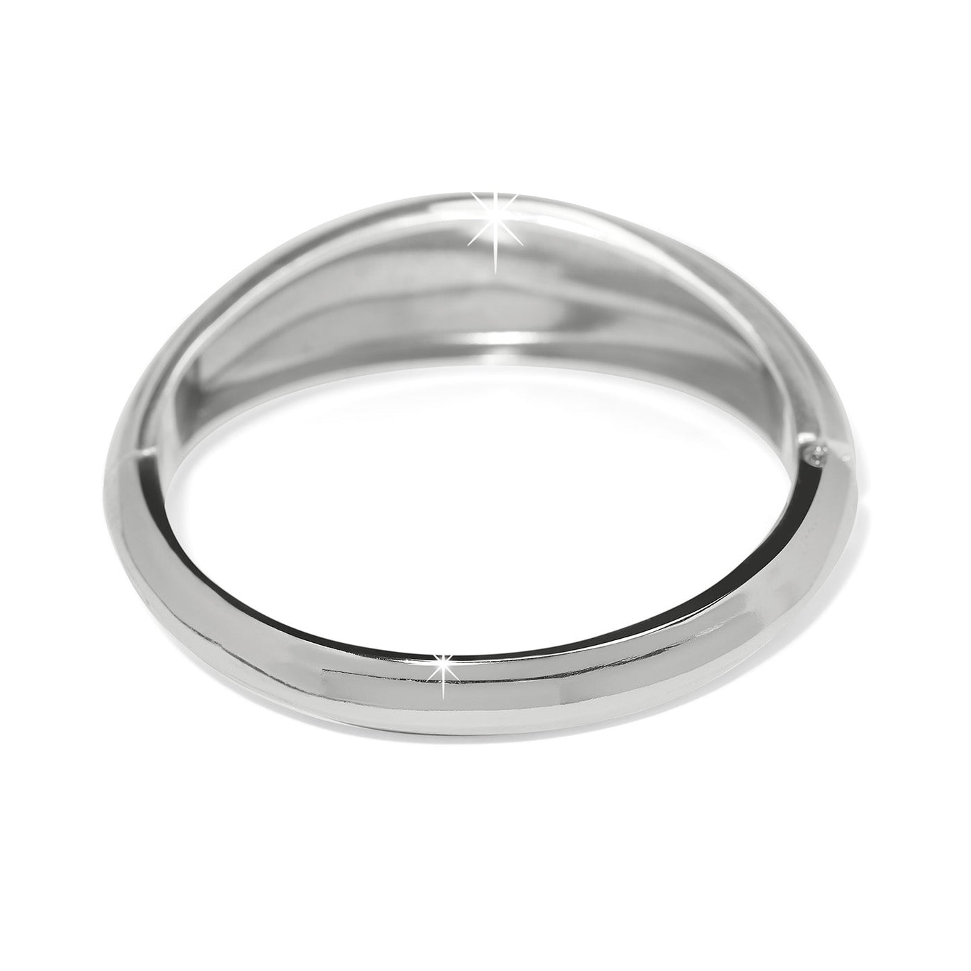 Silver bracelet on a white background