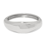 Silver bracelet on a white background