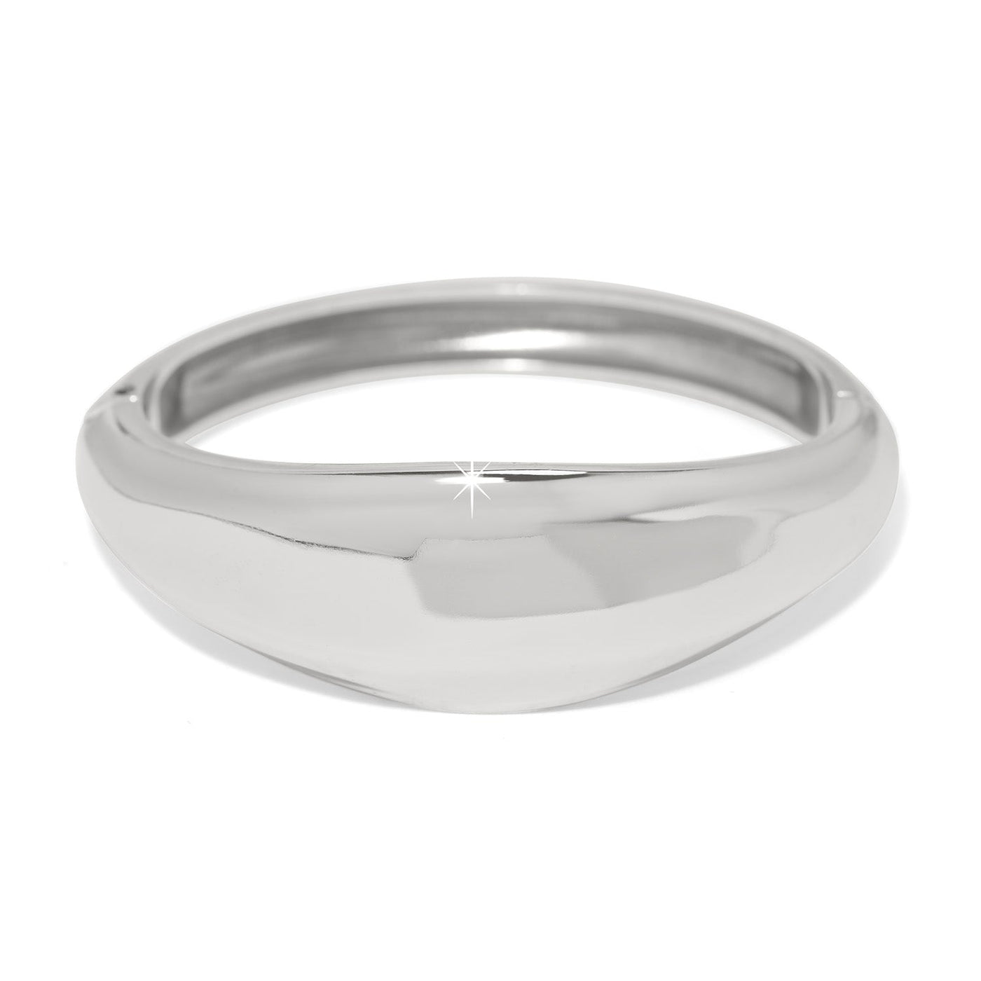 Silver bracelet on a white background