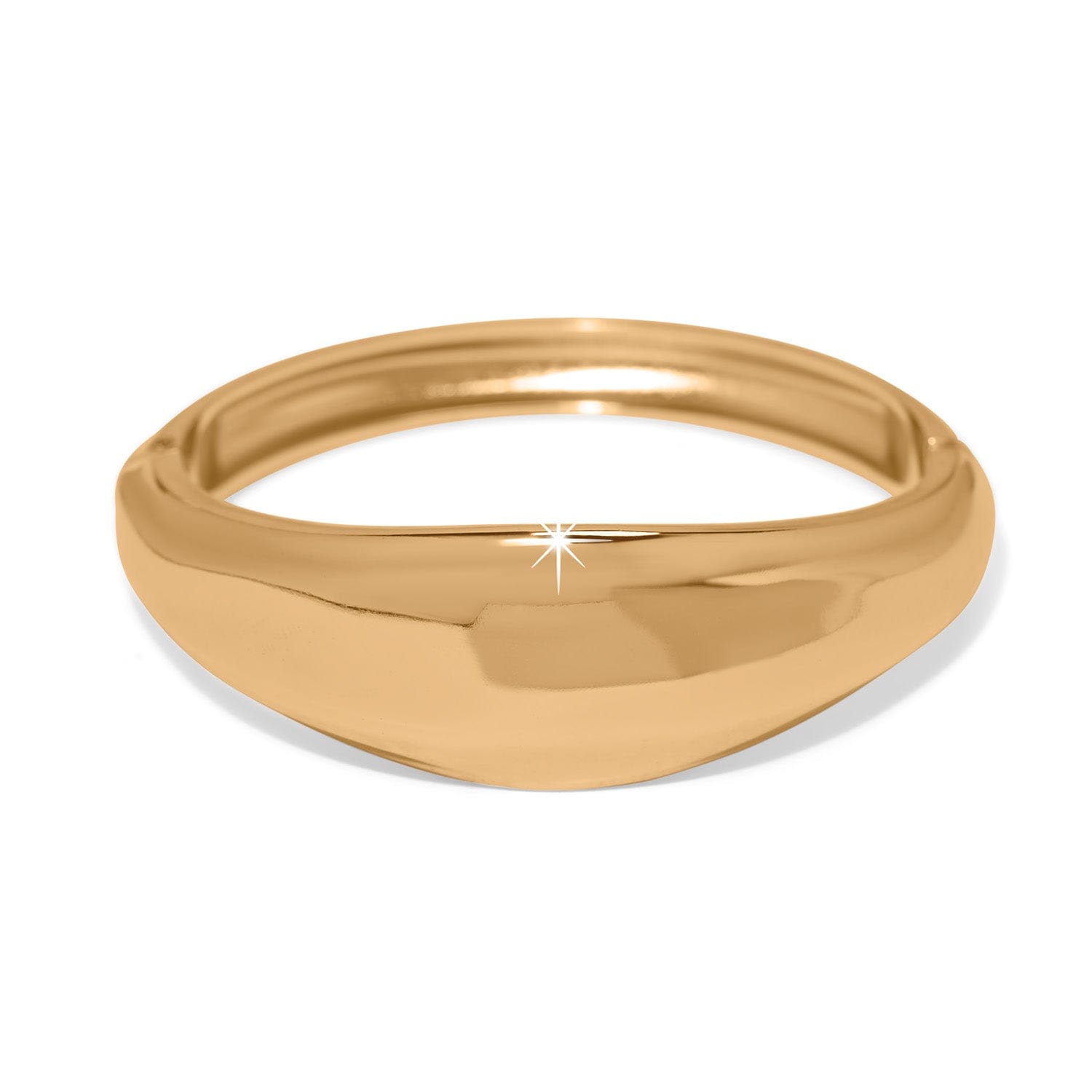 Gold bracelet on a white background