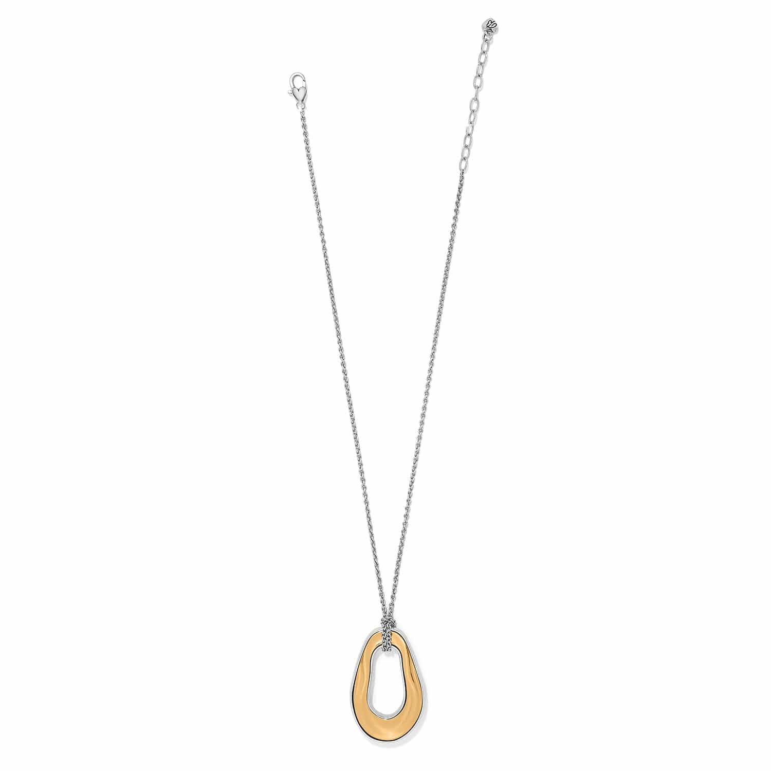 Necklace with a gold pendant on a white background