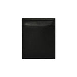Black leather cardholder on a white background