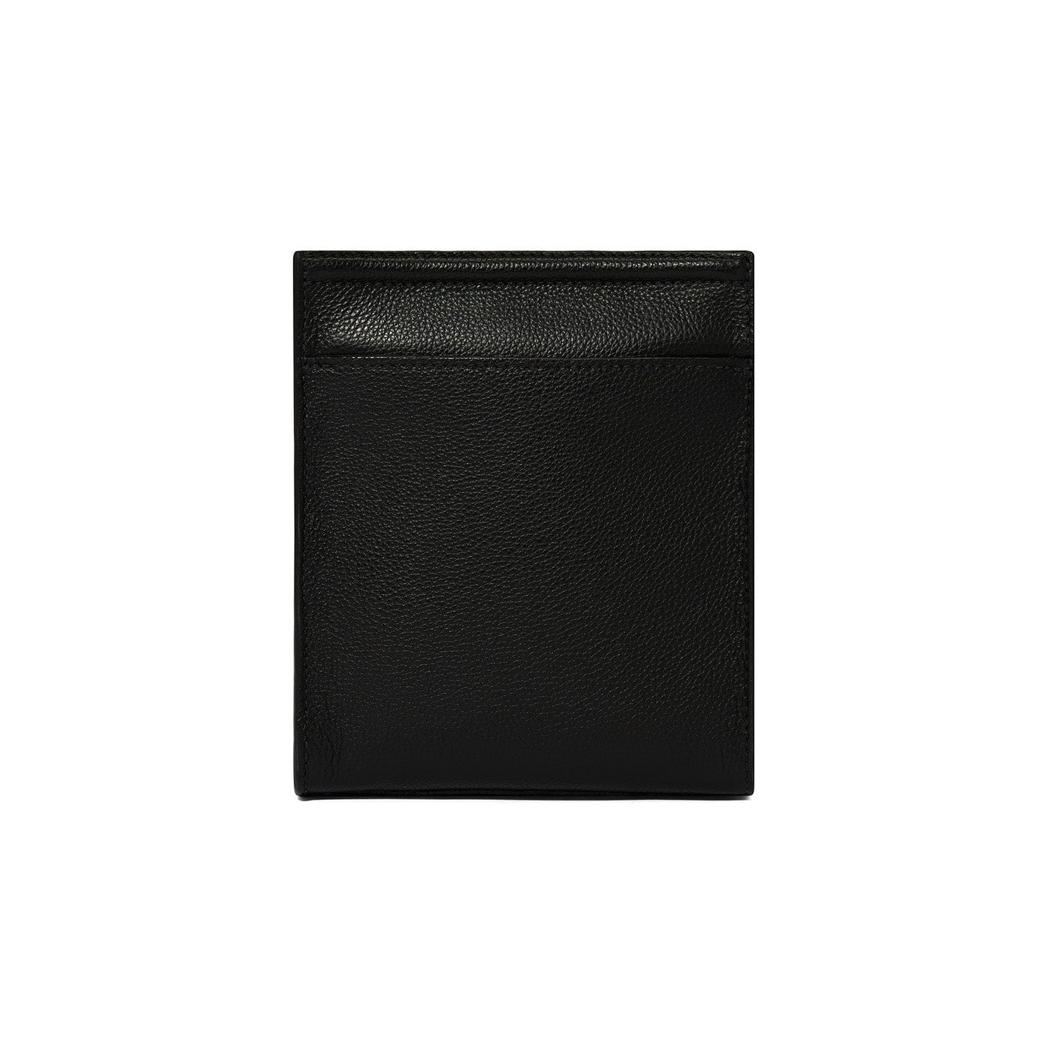 Black leather cardholder on a white background