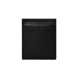 Black leather cardholder on a white background