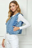 RUFFLE QUILTED VEST