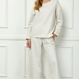 Soft Melange Terry Cropped Pants