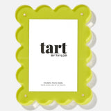 Green scalloped photo frame with 'tart by Taylor' branding on a white background