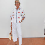 Cherry Embroidered Peplum Top - TresChicTexas