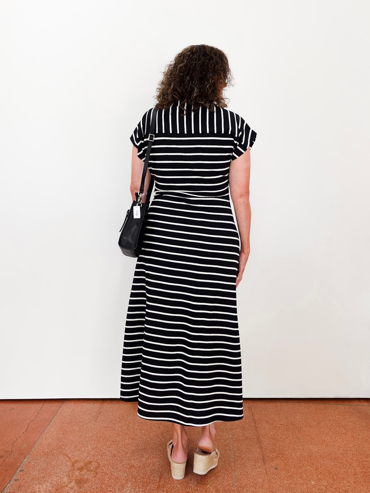 Stripe Cinched Waist Dress - TresChicTexas