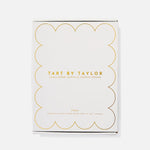 Box of Tart by Taylor scalloped acrylic photo frame on a white background