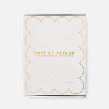 Box of Tart by Taylor scalloped acrylic photo frame on a white background