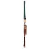 Strap with wooden tassel on a white background