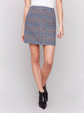 PLAID WOVEN SHORT SKIRT