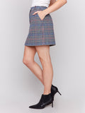 PLAID WOVEN SHORT SKIRT