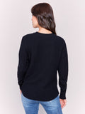 ROUND HEM SWEATER W/ SIDE TAB