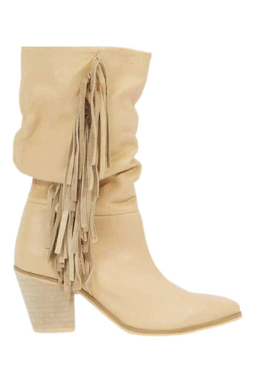 BRIN SLOUCH FRINGE BOOTS