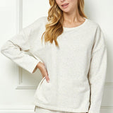 L/S Melange Sweatshirt Top