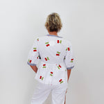 Cherry Embroidered Peplum Top - TresChicTexas