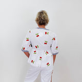 Cherry Embroidered Peplum Top - TresChicTexas