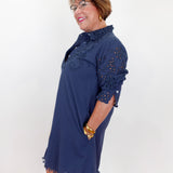 3/4 Sleeve Eyelet Dress