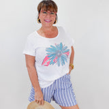 Destination Sunflower Cuff Tee