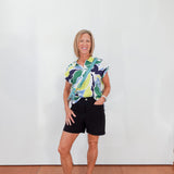 Fly Front High Rise Shorts