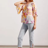 BLOUSE W/ FRILL SLEEVE - TresChicTexas