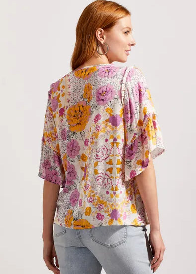 BLOUSE W/ FRILL SLEEVE - TresChicTexas