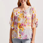 BLOUSE W/ FRILL SLEEVE - TresChicTexas