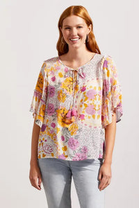 BLOUSE W/ FRILL SLEEVE