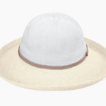 VICTORIA 2-TONED PACKABLE HAT - TresChicTexas