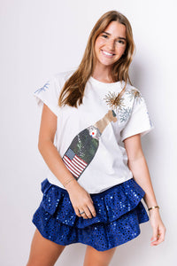 USA POPPING CHAMPAGNE TEE