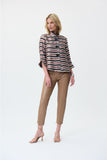 STRIPED BUTTON FRONT JACKET