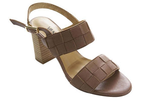 WOVEN LEATHER HIGH HEEL SANDAL