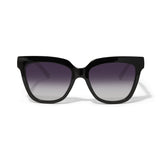 Black cat-eye sunglasses with gradient lenses on a white background