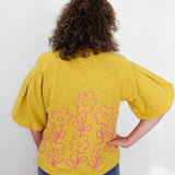 French Terry Crewneck W/ Floral Embroidery
