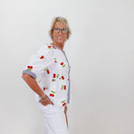 Cherry Embroidered Peplum Top - TresChicTexas