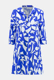 ABSTRACT PRINT SHIRT DRESS