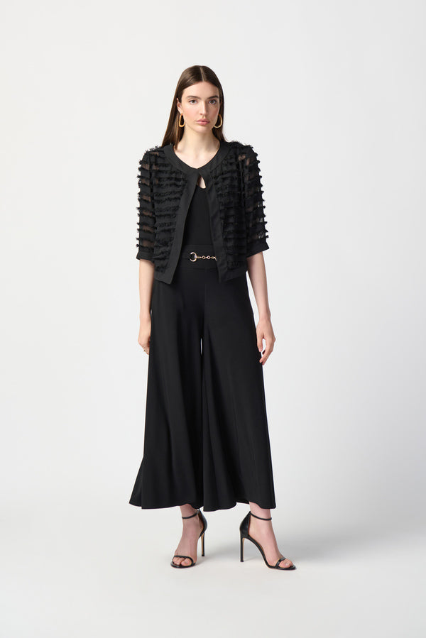 STRIPED DUAL FABRIC COVER UP - TresChicTexas
