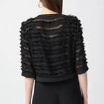 STRIPED DUAL FABRIC COVER UP - TresChicTexas
