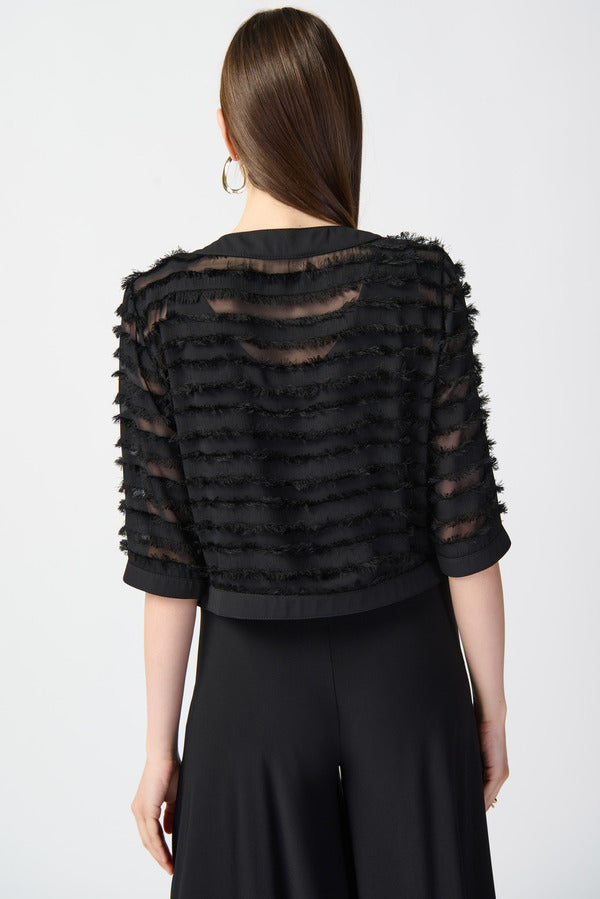 STRIPED DUAL FABRIC COVER UP - TresChicTexas