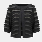 STRIPED DUAL FABRIC COVER UP - TresChicTexas
