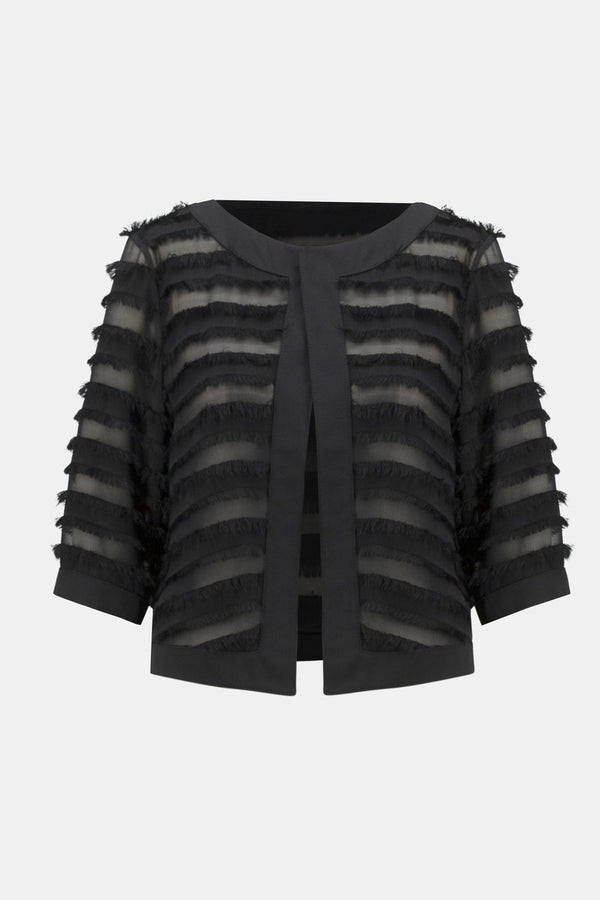 STRIPED DUAL FABRIC COVER UP - TresChicTexas