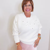 Embroidered Flower Sweater