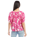 PRETTY IN PINK S/S PEASANT TOP